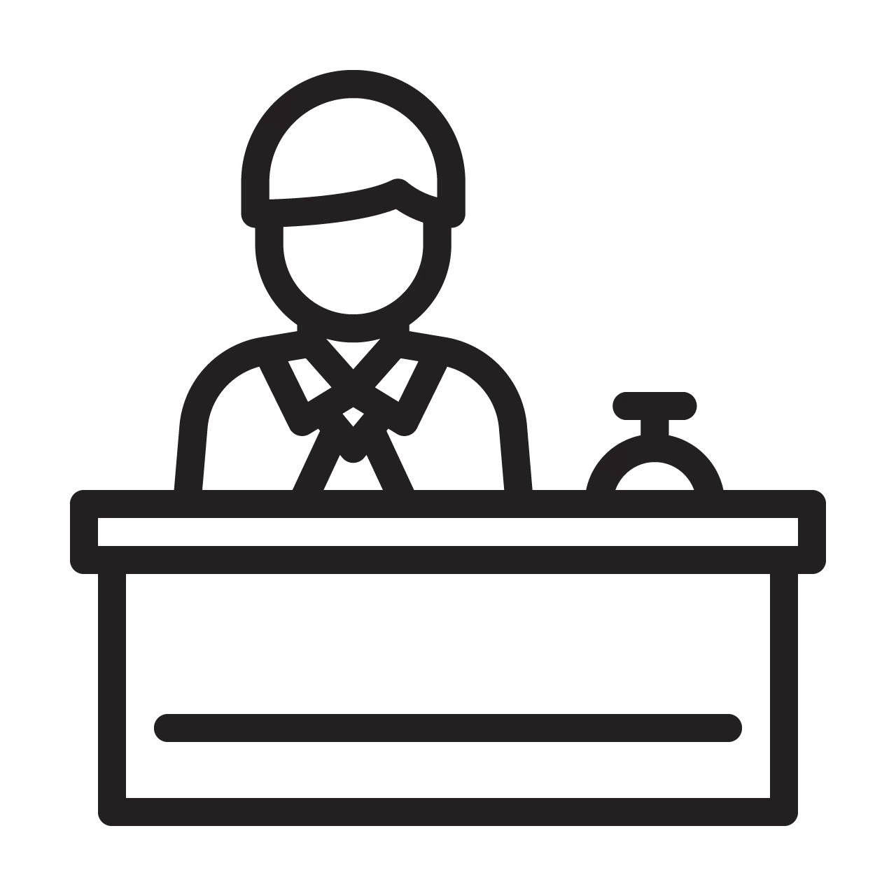 Hotel receptionist icon