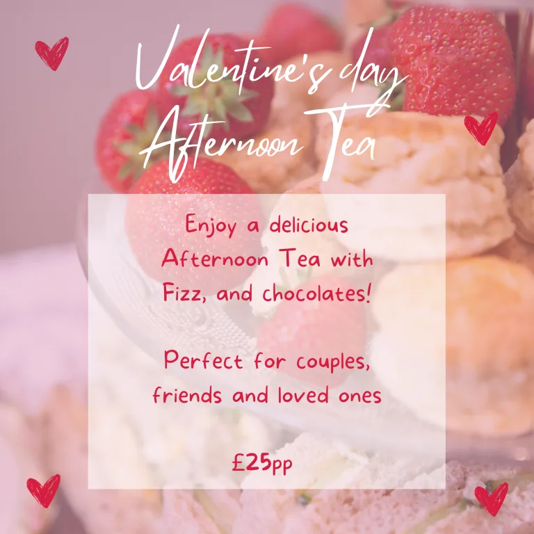 Valentines Afternoon Tea at Draycote Hotel